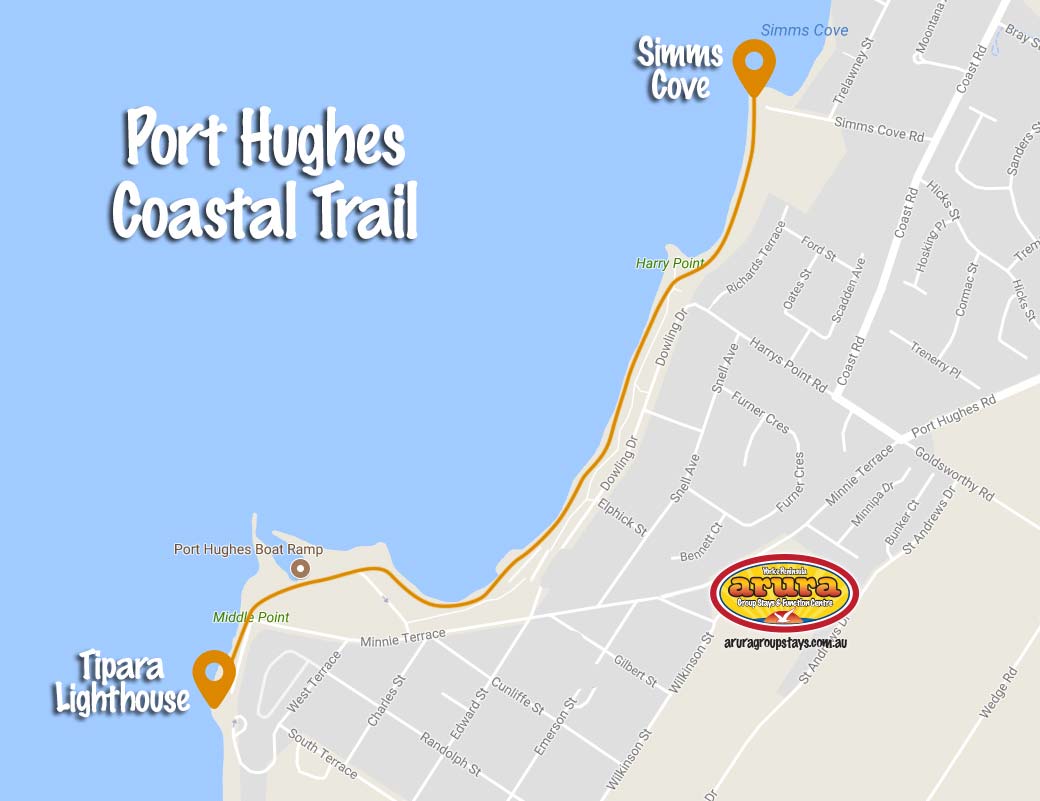 Port Hughes Coastal Trail map